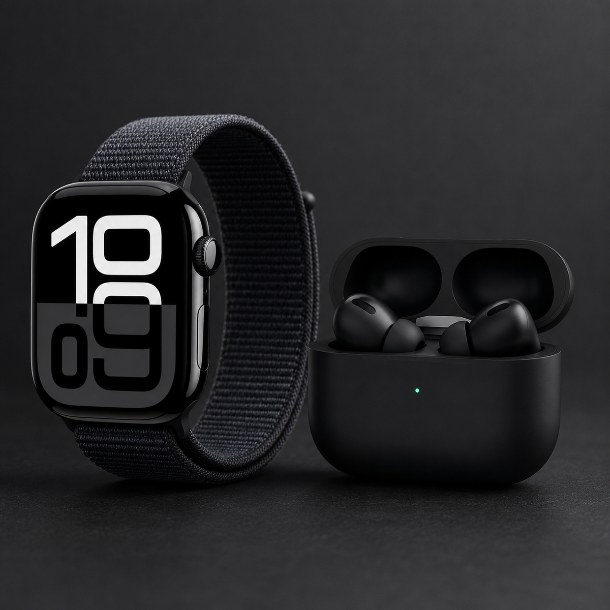 Apple watch series 11 and Airpods pro 2 black addition